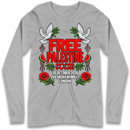 Macklemore and Friends Free Palestine Tour Long Sleeve T-Shirt