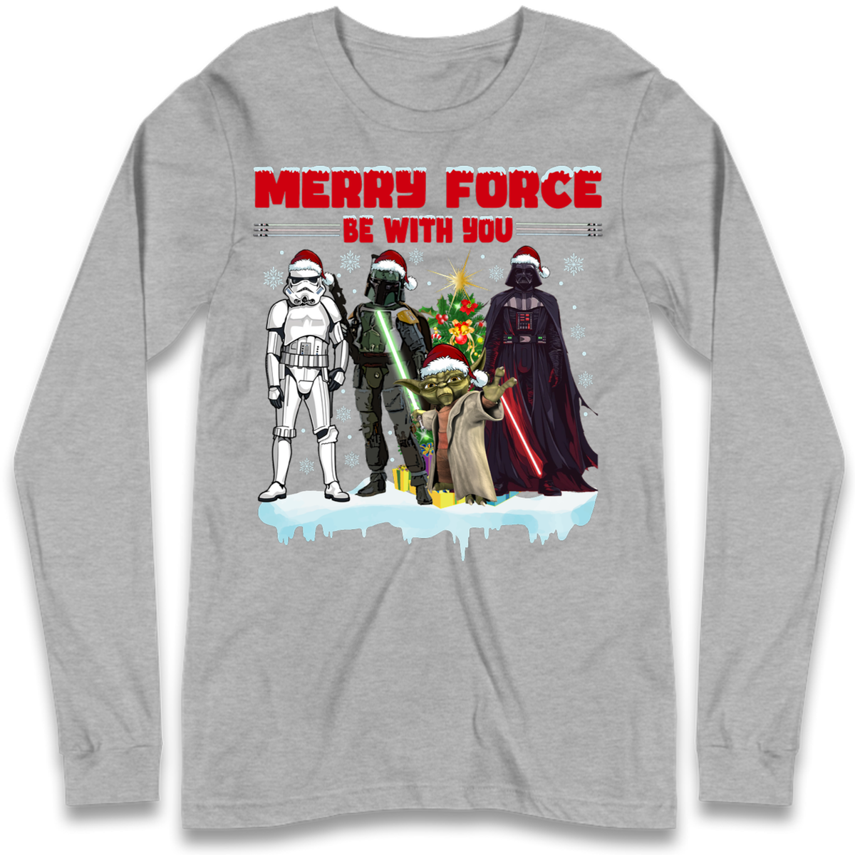 Merry Force Be With You Christmas Long Sleeve T-Shirt