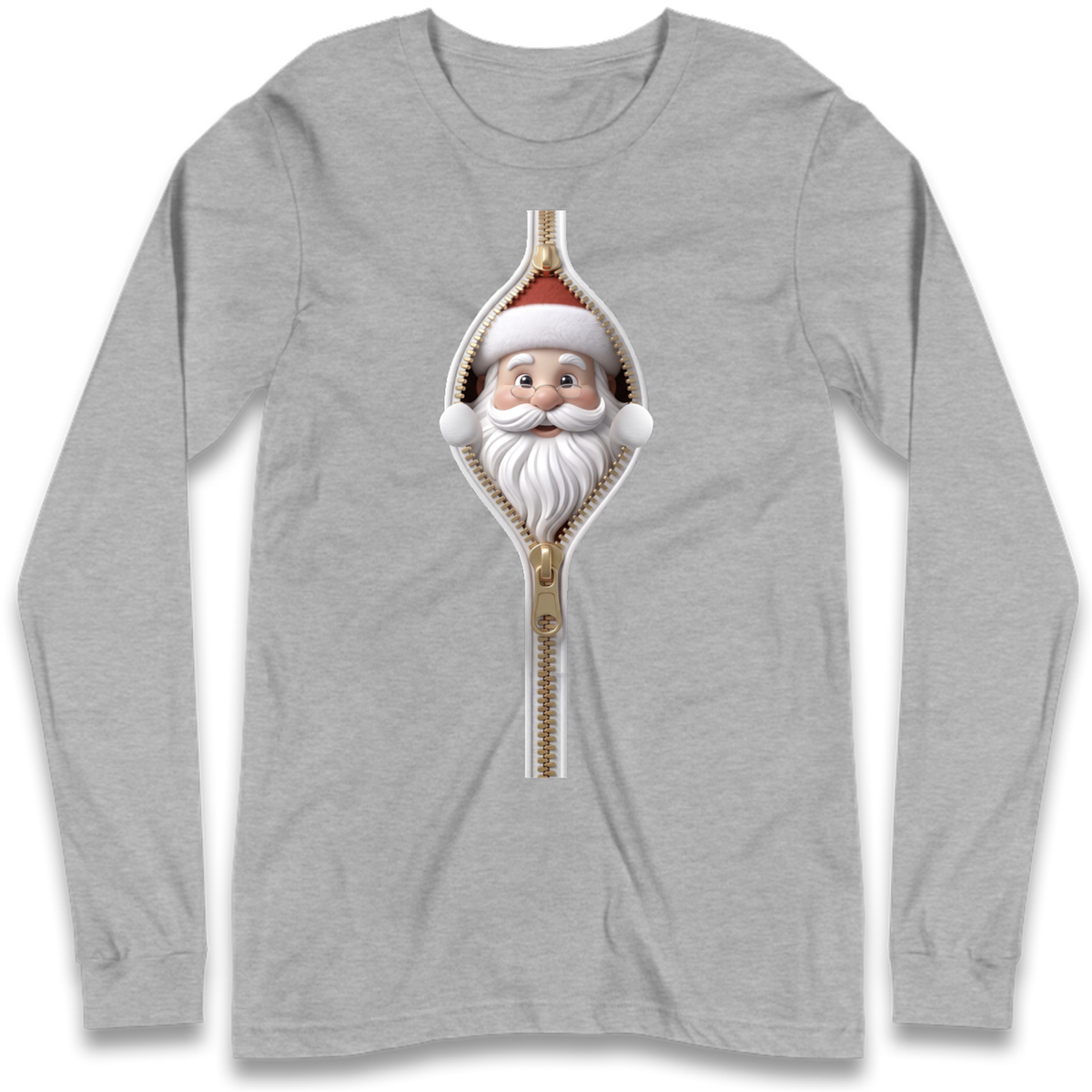 Santa Face Novelty Long Sleeve T-Shirt