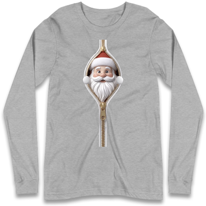 Santa Face Novelty Long Sleeve T-Shirt