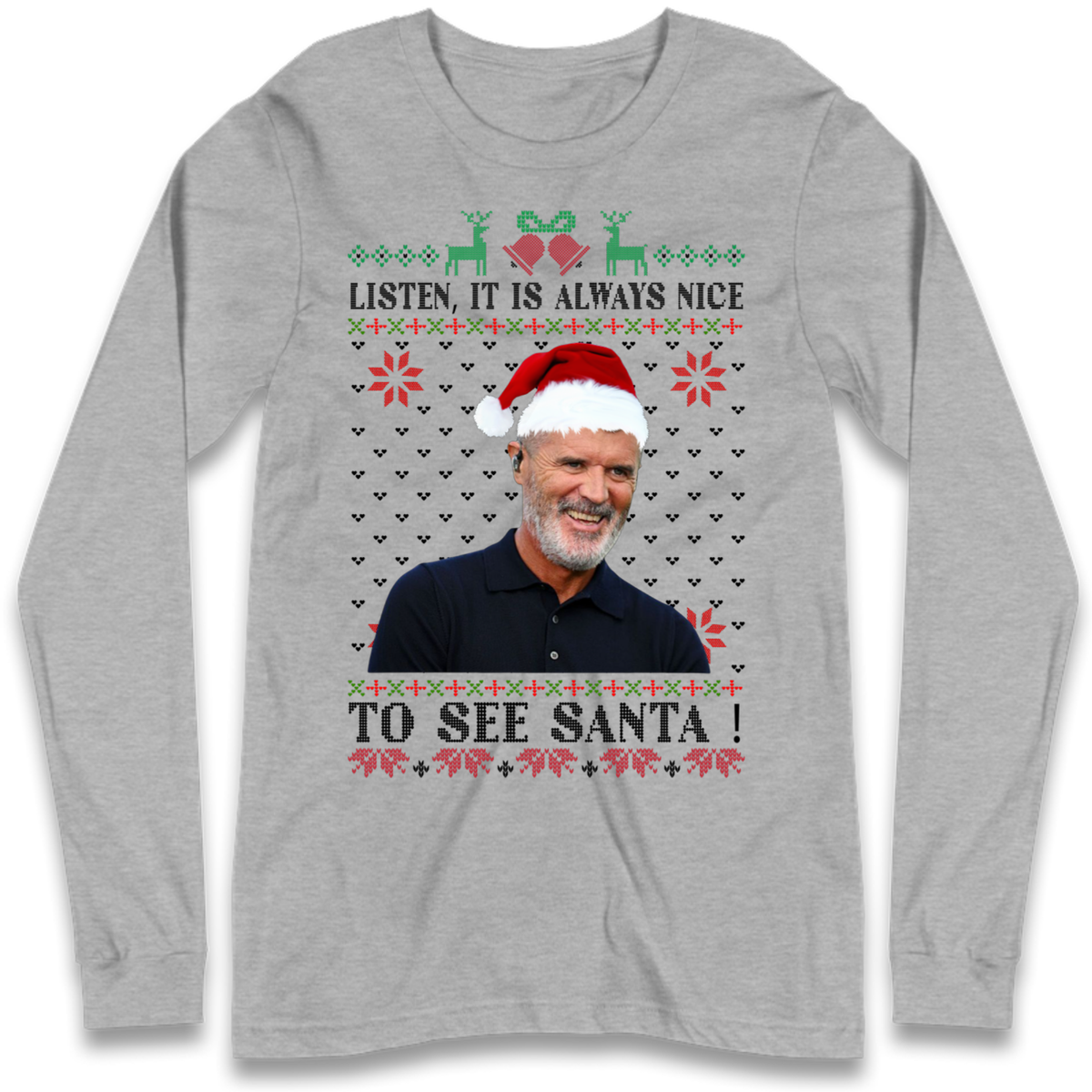Roy Keane Christmas Long Sleeve T-Shirt