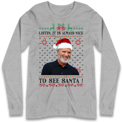 Roy Keane Christmas Long Sleeve T-Shirt