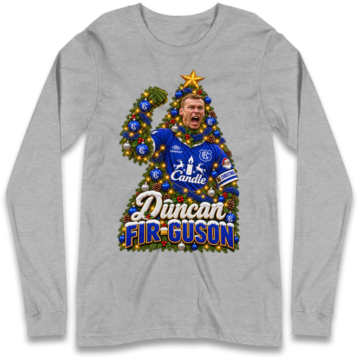 Duncan Ferguson Everton Christmas Long Sleeve T-Shirt