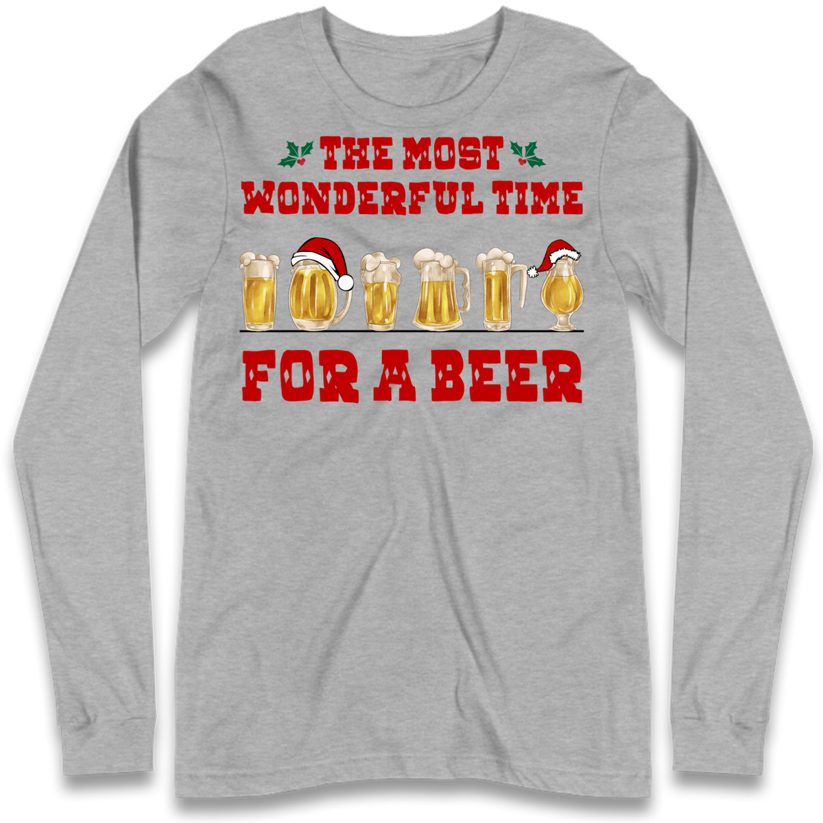Festive Pint Graphic Long Sleeve T-Shirt