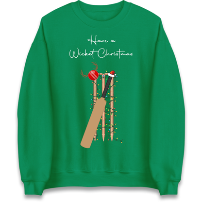 Cricket Bat Graphic Christmas Jumper