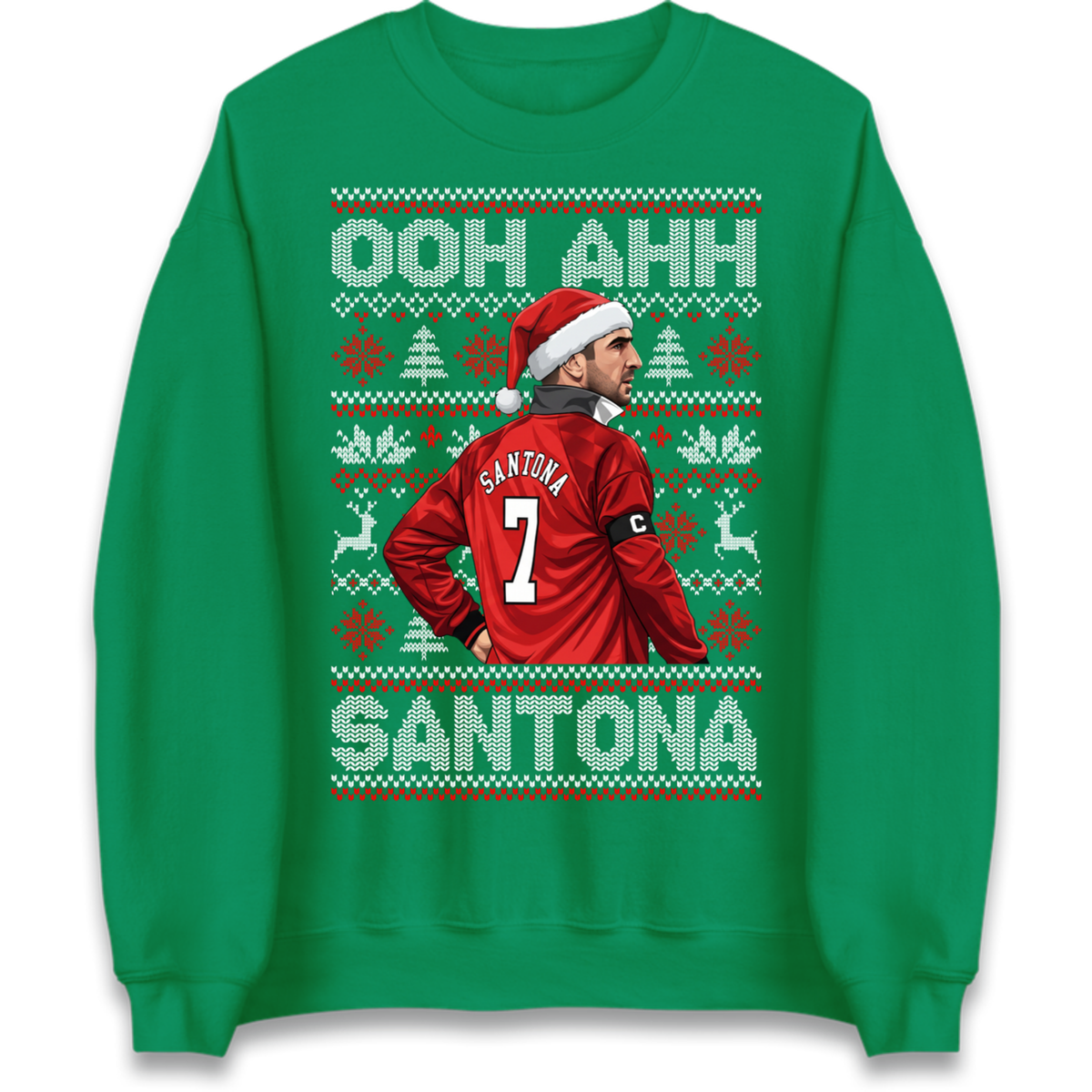 Eric Cantona Man Utd Christmas Jumper