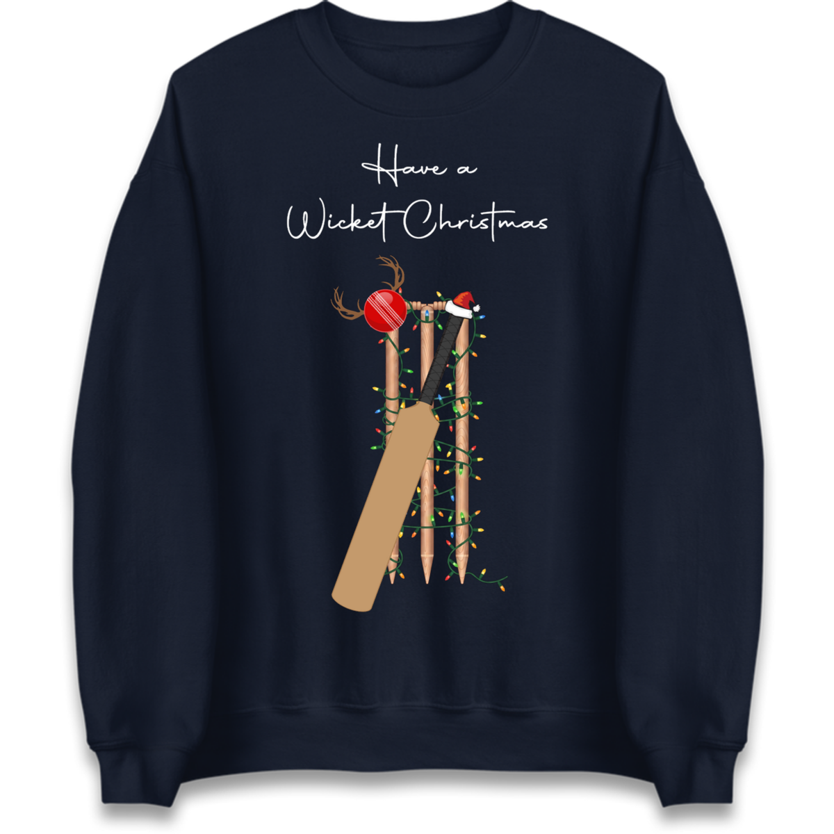 Cricket Bat Graphic Christmas Jumper