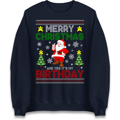 Santa birthday design Jumper