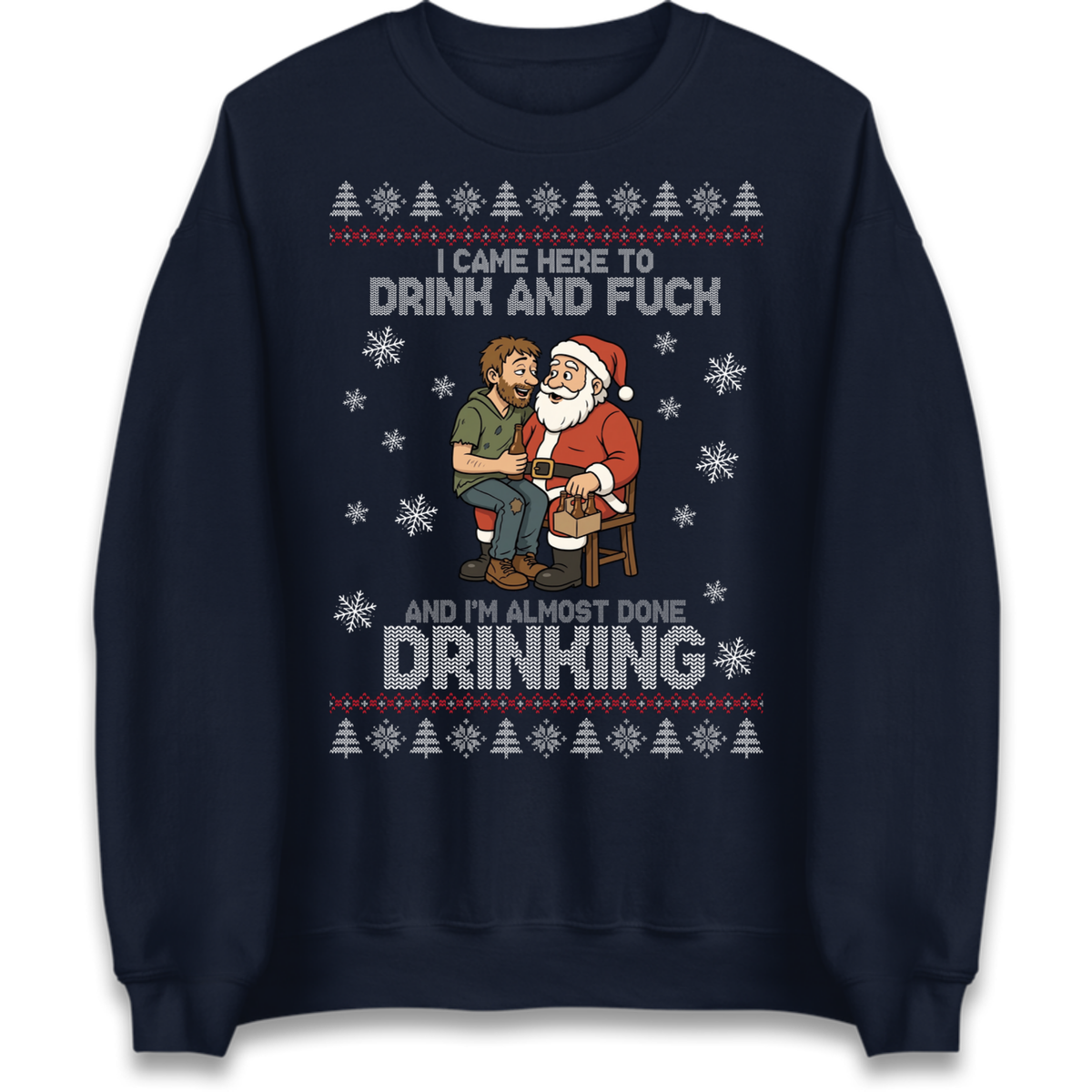 Rude Santa Graphic Jumper