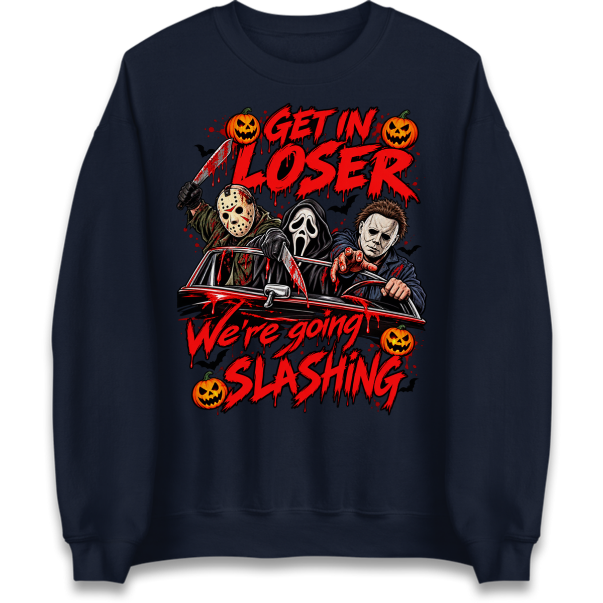 Retro Horror Movie Halloween Slasher Villains Jumper