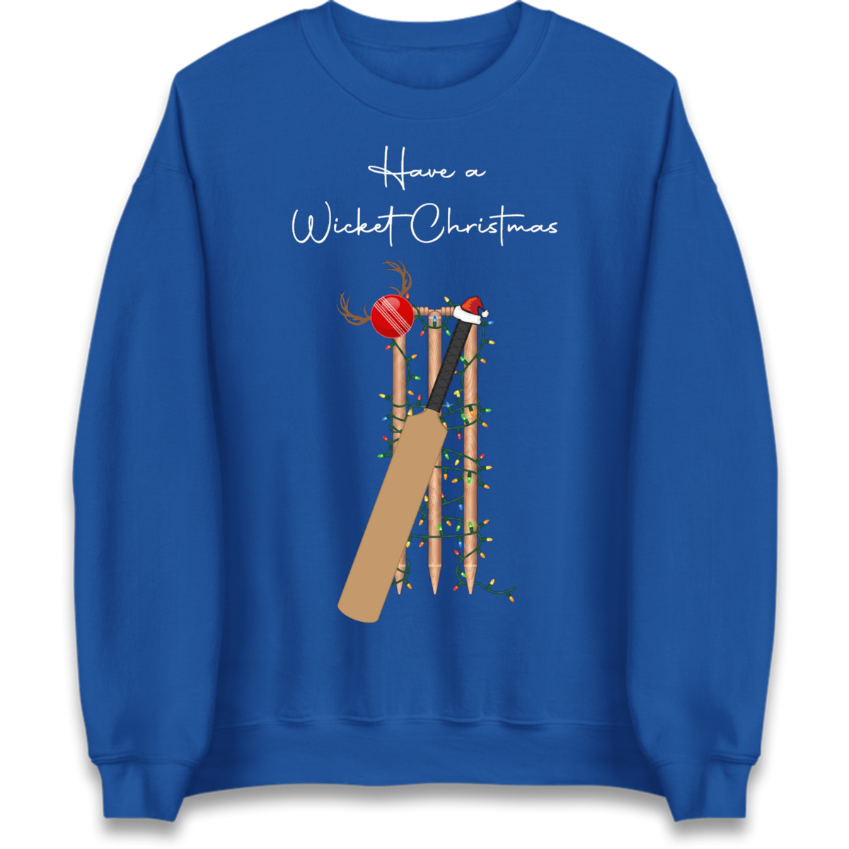 Cricket Bat Graphic Christmas Jumper