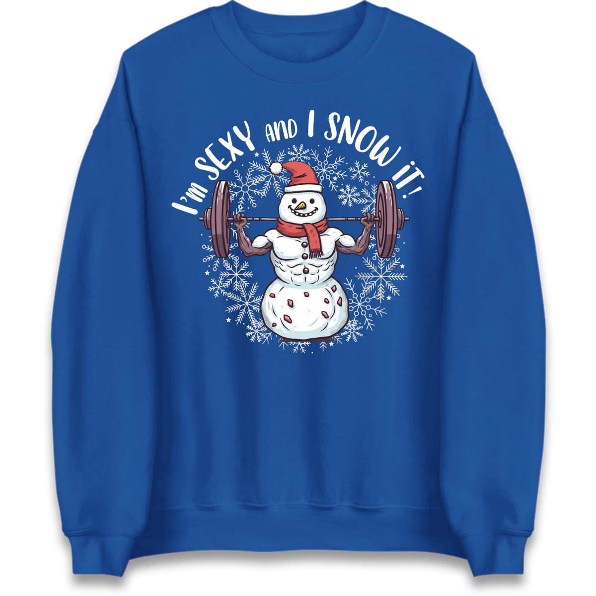 Gym Snowman Graphic Christmas Jumper