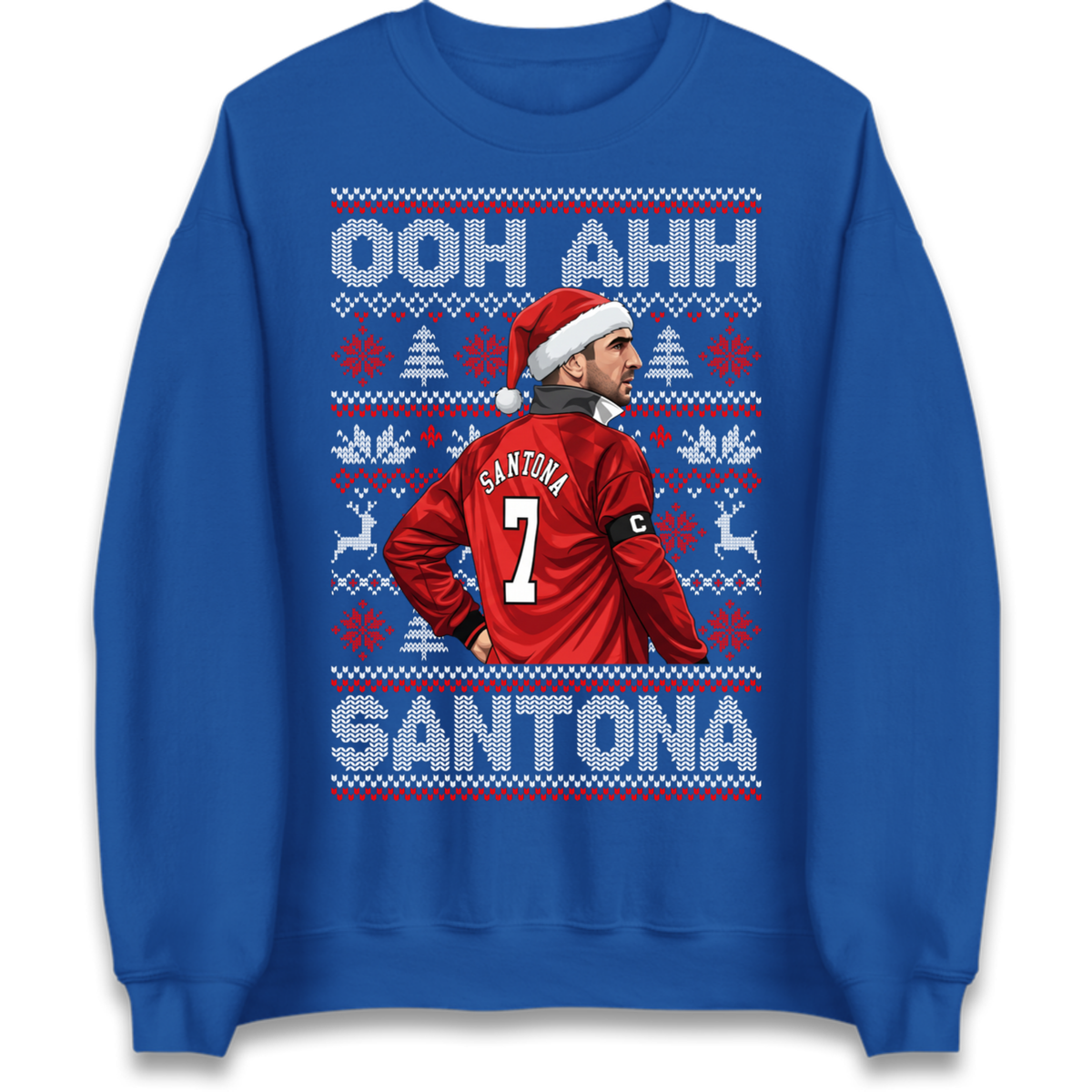 Eric Cantona Man Utd Christmas Jumper
