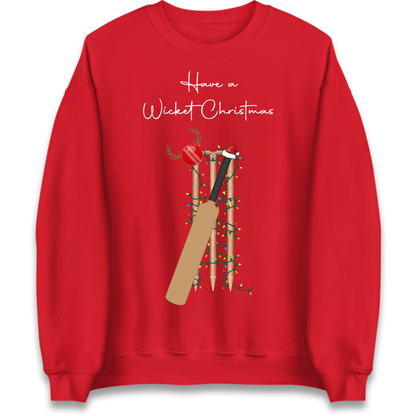 Cricket Bat Graphic Christmas Jumper