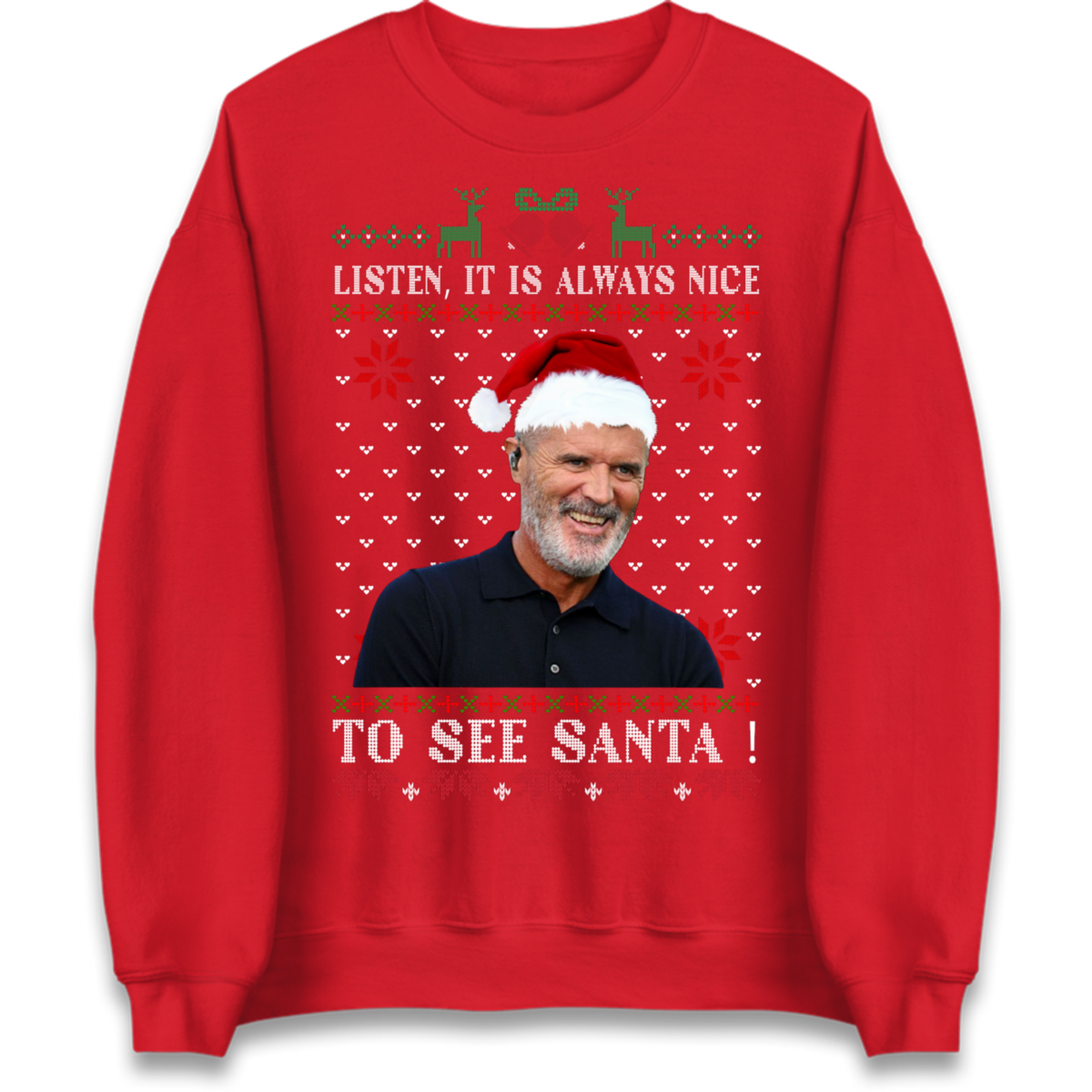 Roy Keane Always Nice To See Santa Christmas Jumper