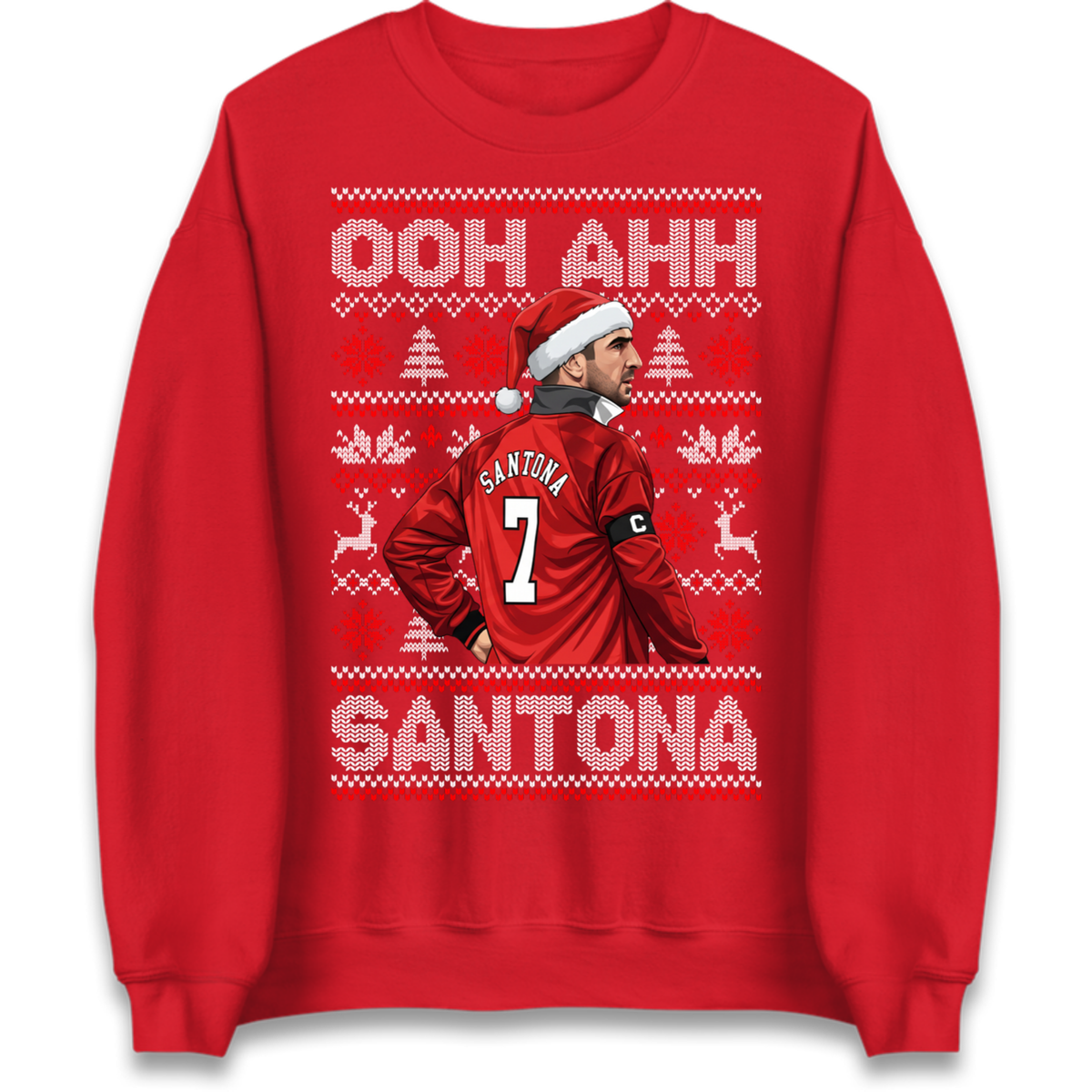 Eric Cantona Man Utd Christmas Jumper