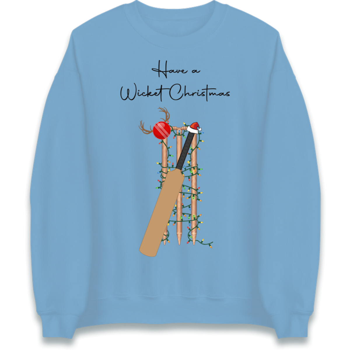 Cricket Bat Graphic Christmas Jumper