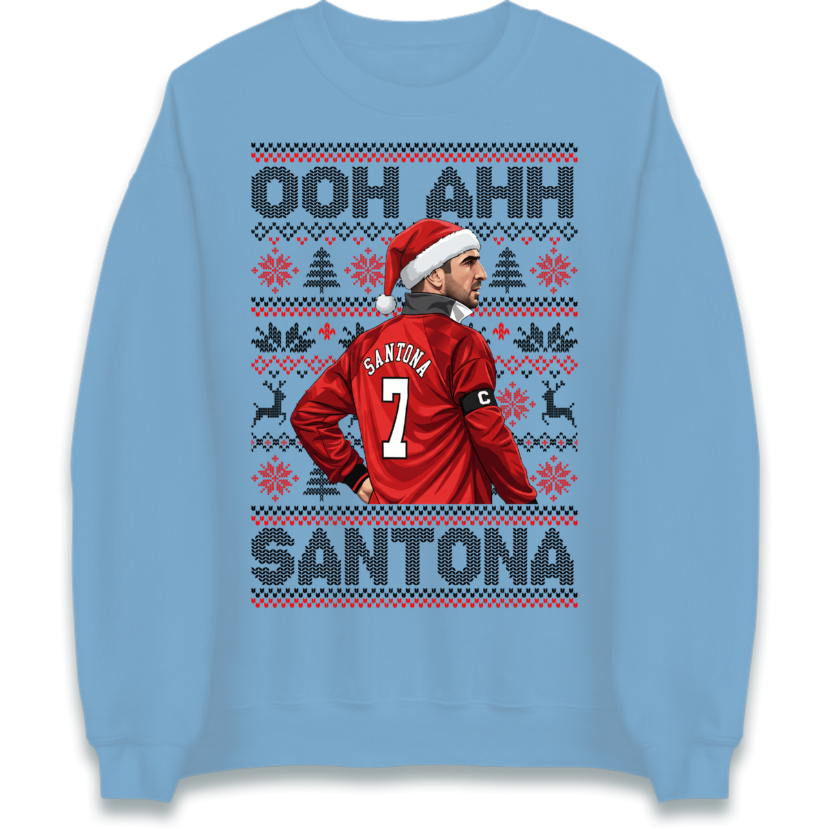 Eric Cantona Man Utd Christmas Jumper