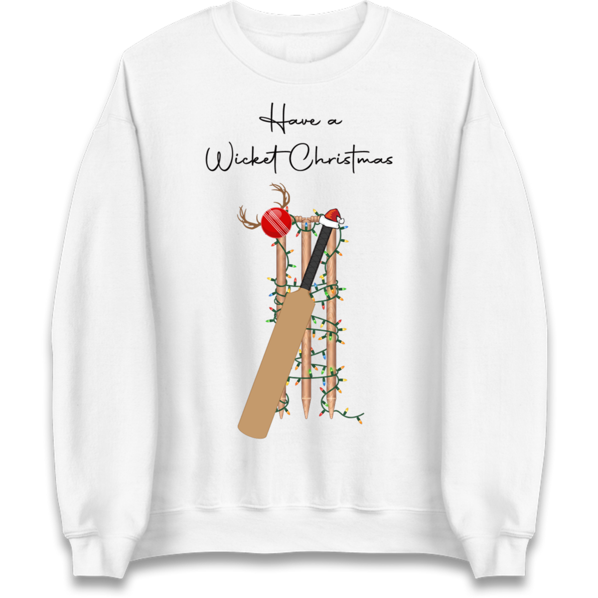 Cricket Bat Graphic Christmas Jumper