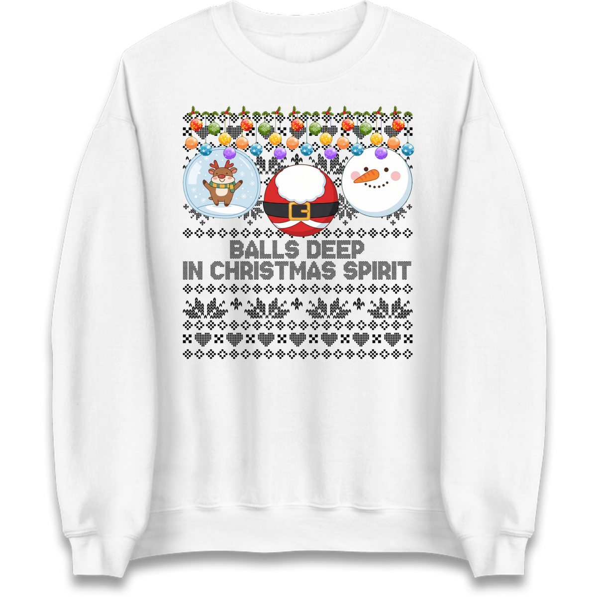 Balls Deep in Christmas Spirit Christmas Jumper Jumper