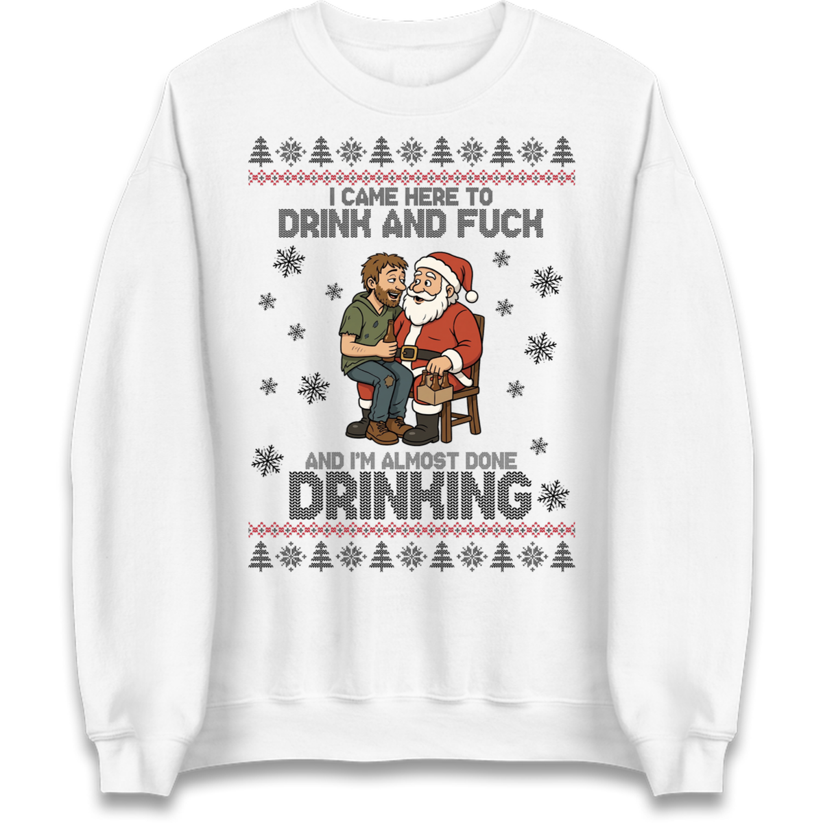 Rude Santa Graphic Jumper