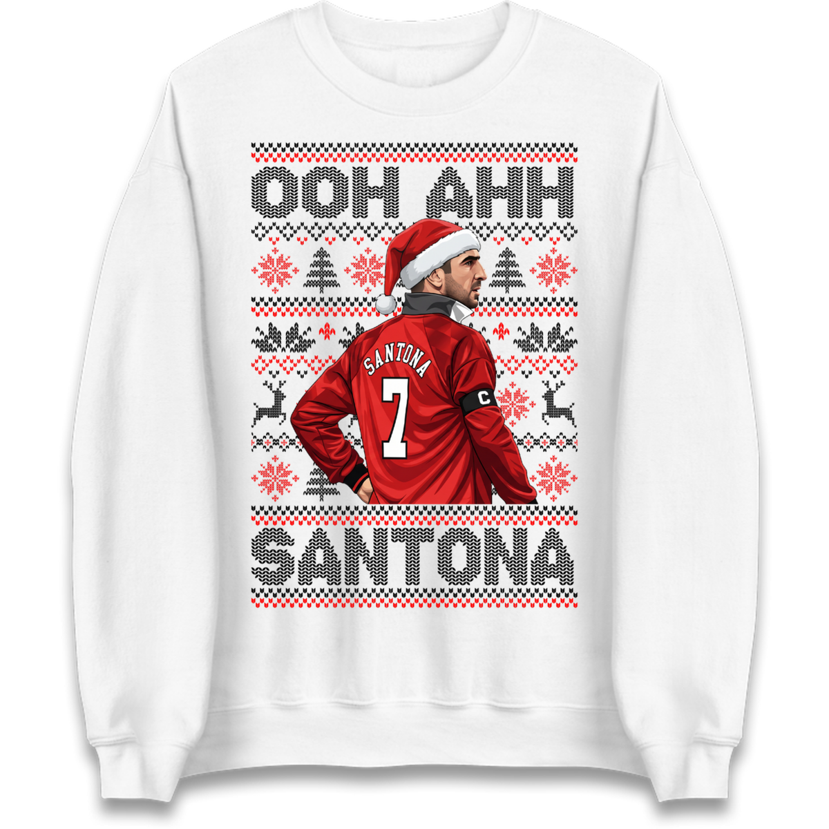 Eric Cantona Man Utd Christmas Jumper