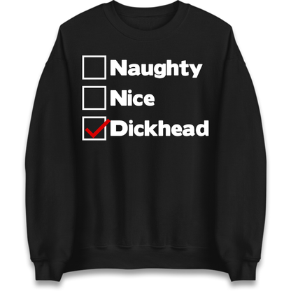 Naughty List Slogan Jumper