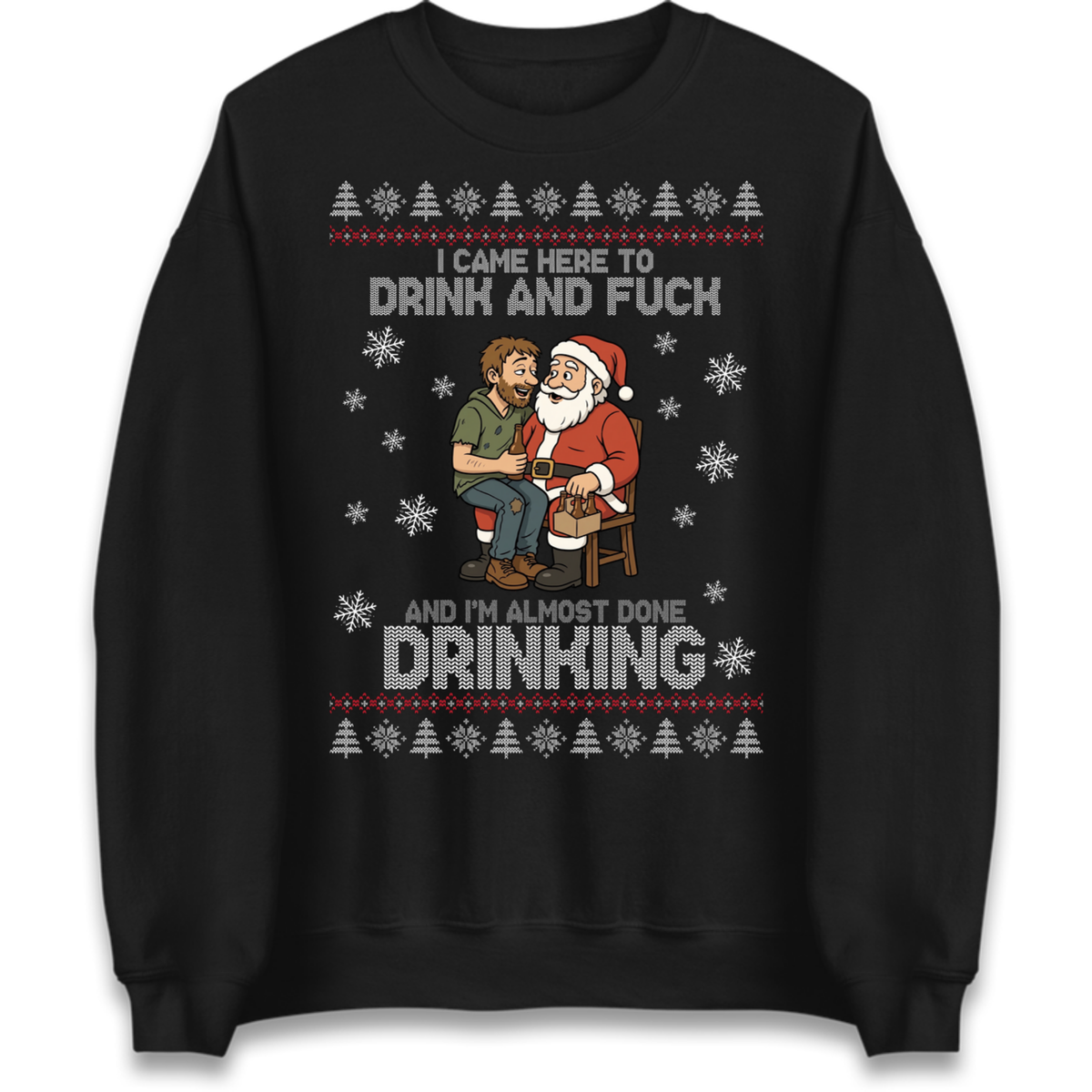 Rude Santa Graphic Jumper