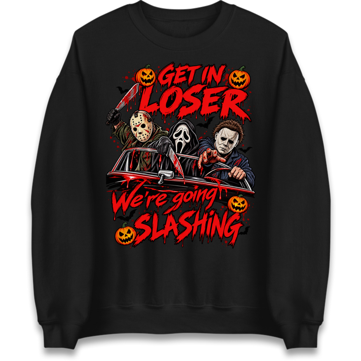 Retro Horror Movie Halloween Slasher Villains Jumper