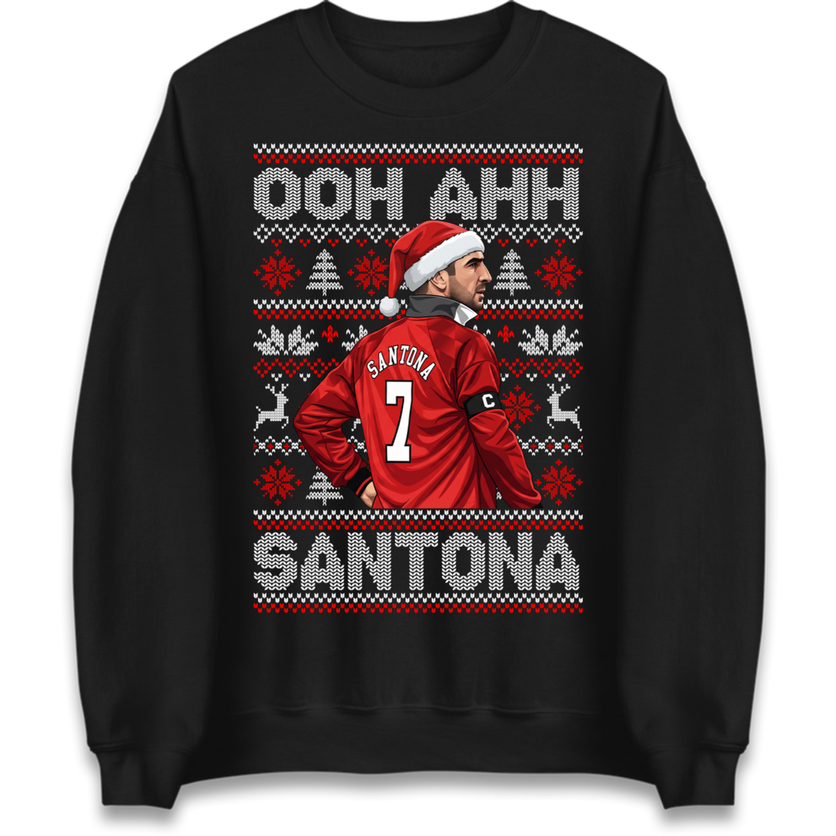 Eric Cantona Man Utd Christmas Jumper