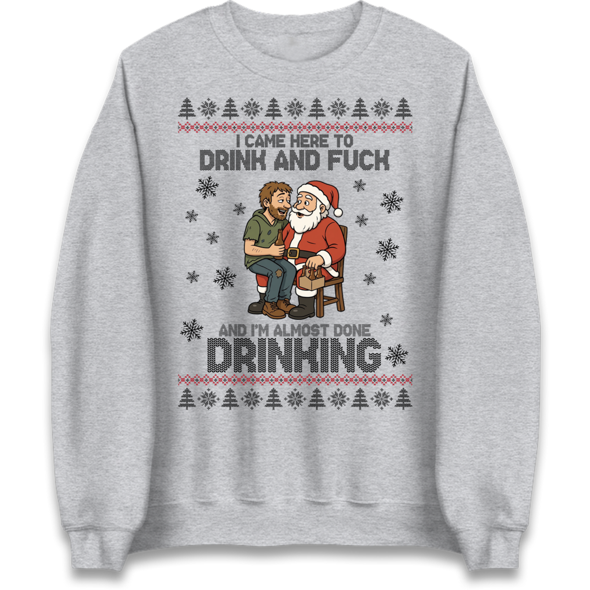 Rude Santa Graphic Jumper