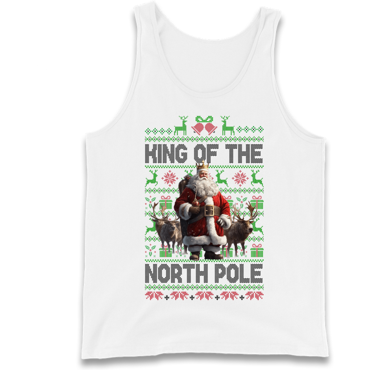 King Santa Christmas Tank Top