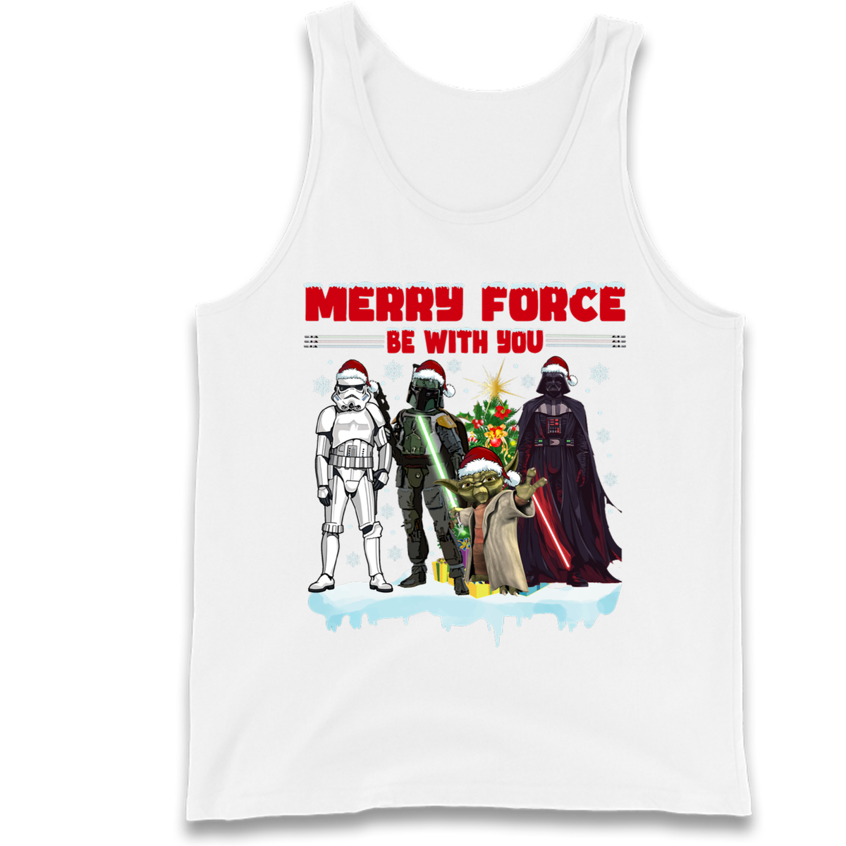 Merry Force Be With You Christmas Tank Top