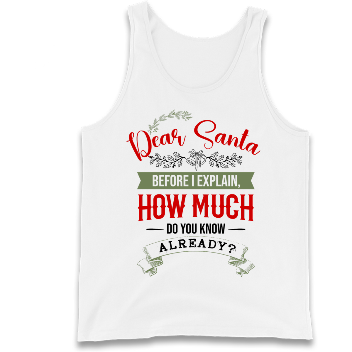 naughty christmas outfit Tank Top
