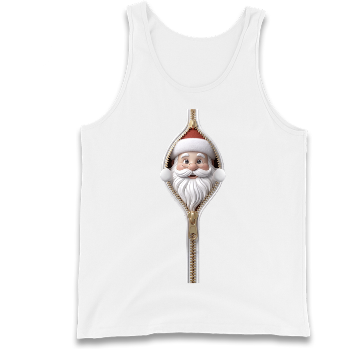 Santa Face Novelty Tank Top