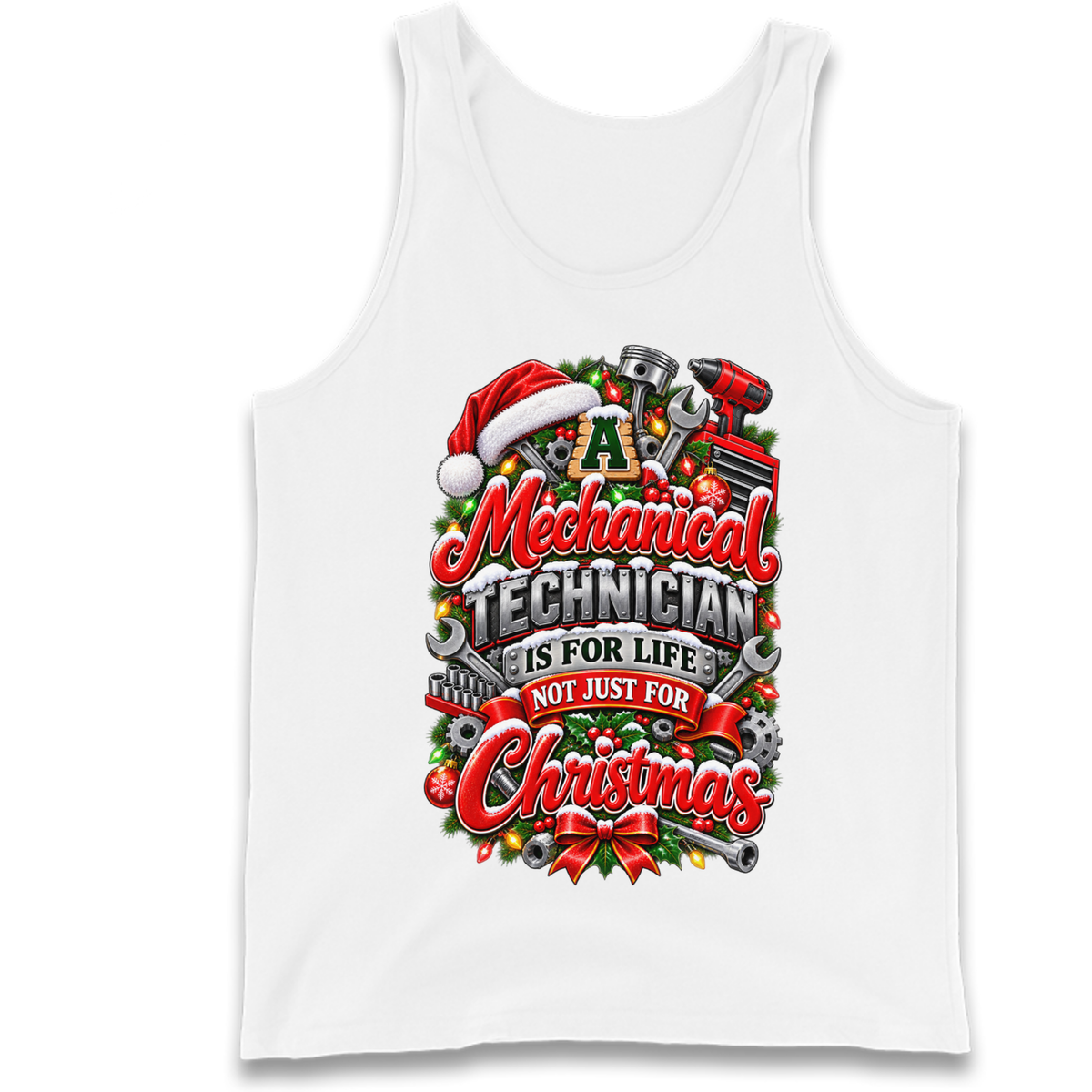 Mechanical Technician Christmas Tank Top