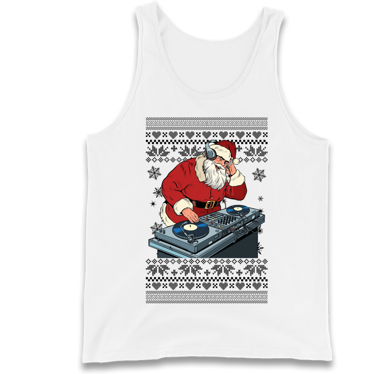 DJ Santa Christmas Tank Top