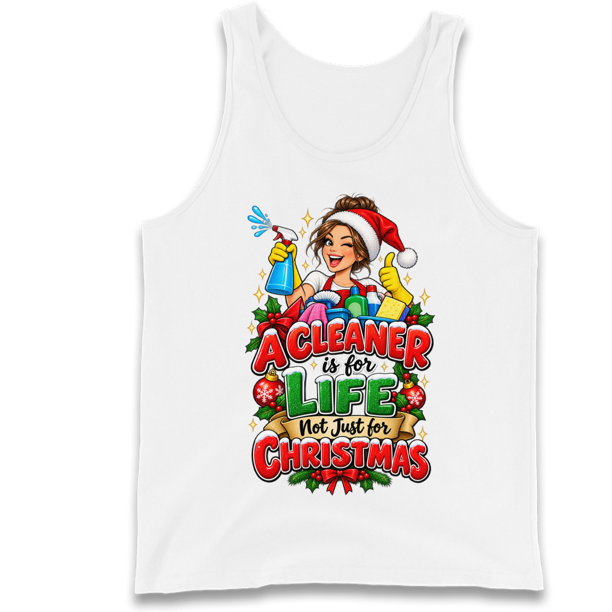 Cleaner Christmas Tank Top