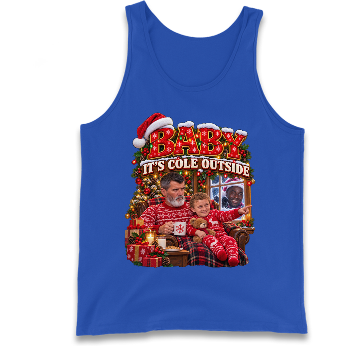 Roy Keane Man Utd Christmas Tank Top
