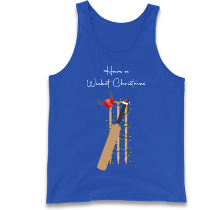 Cricket Bat Graphic Christmas Tank Top