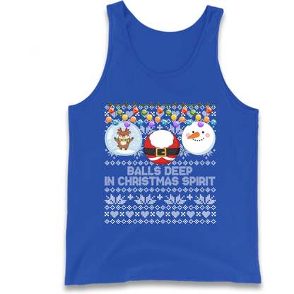 Balls Deep in Christmas Spirit Christmas Jumper Tank Top