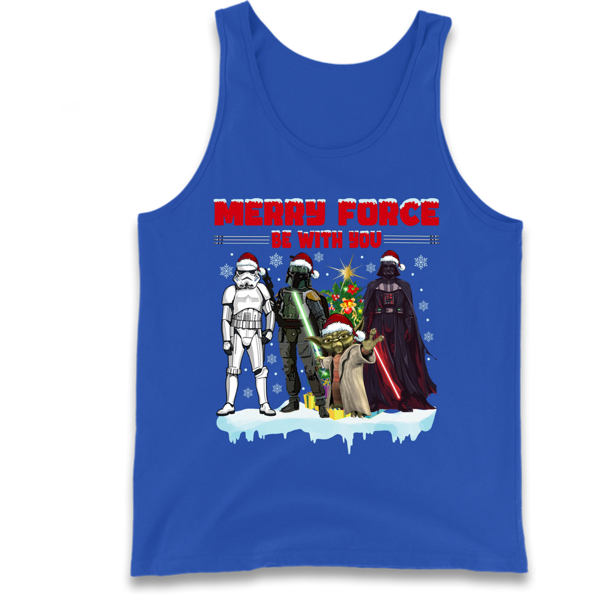 Merry Force Be With You Christmas Tank Top