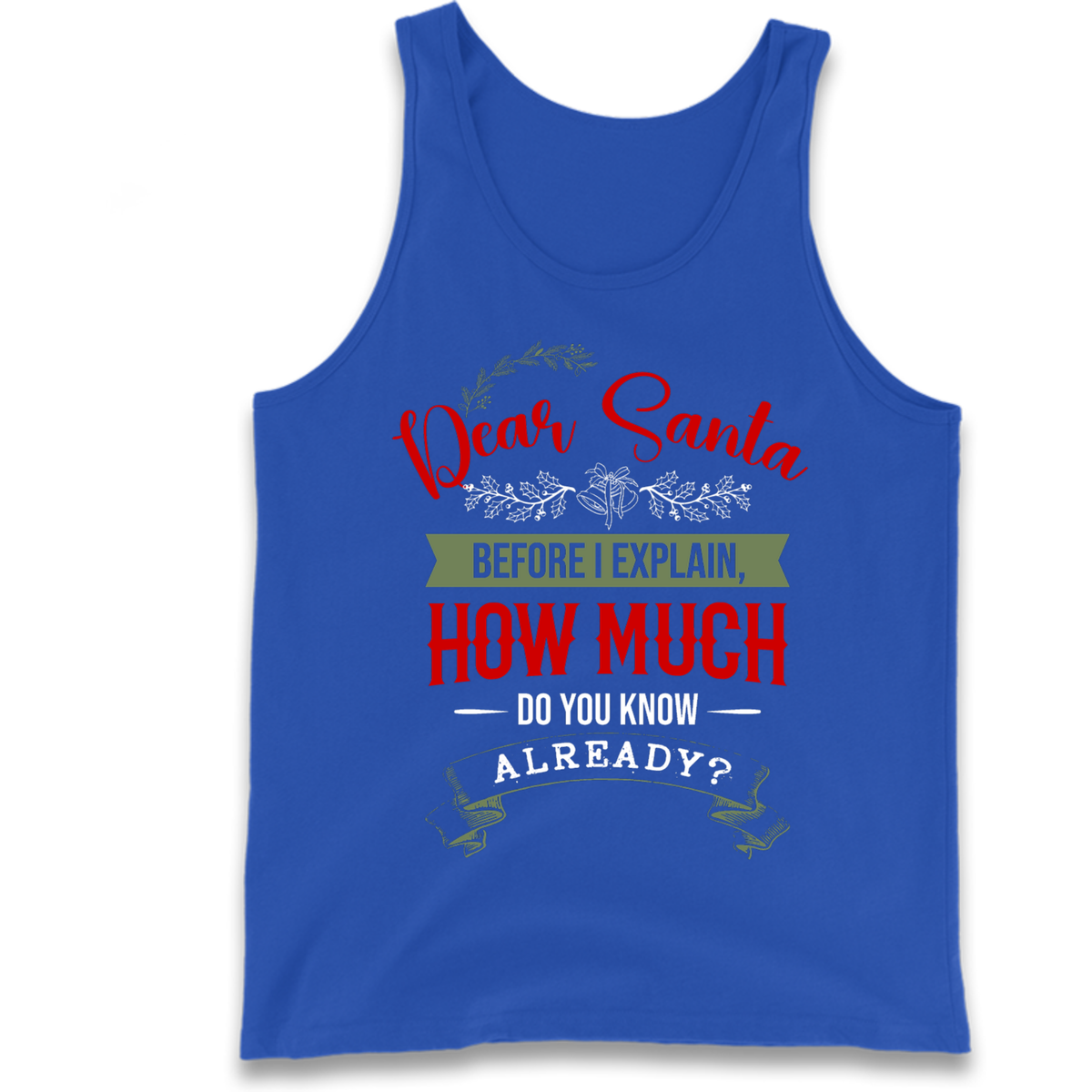 naughty christmas outfit Tank Top
