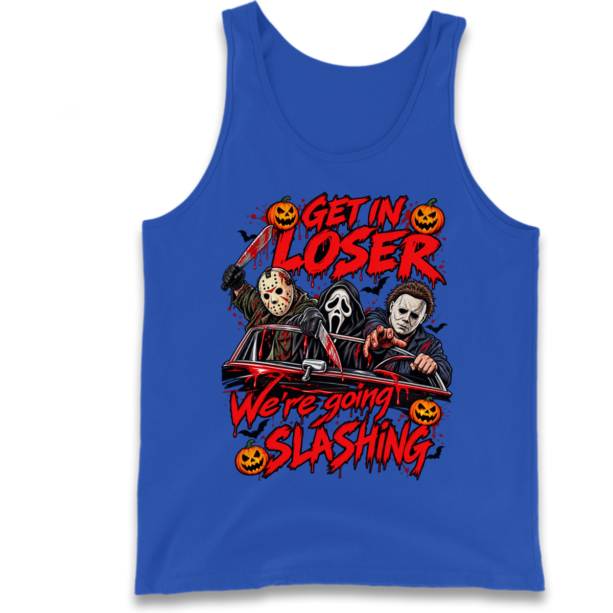 Retro Horror Movie Halloween Slasher Villains Tank Top
