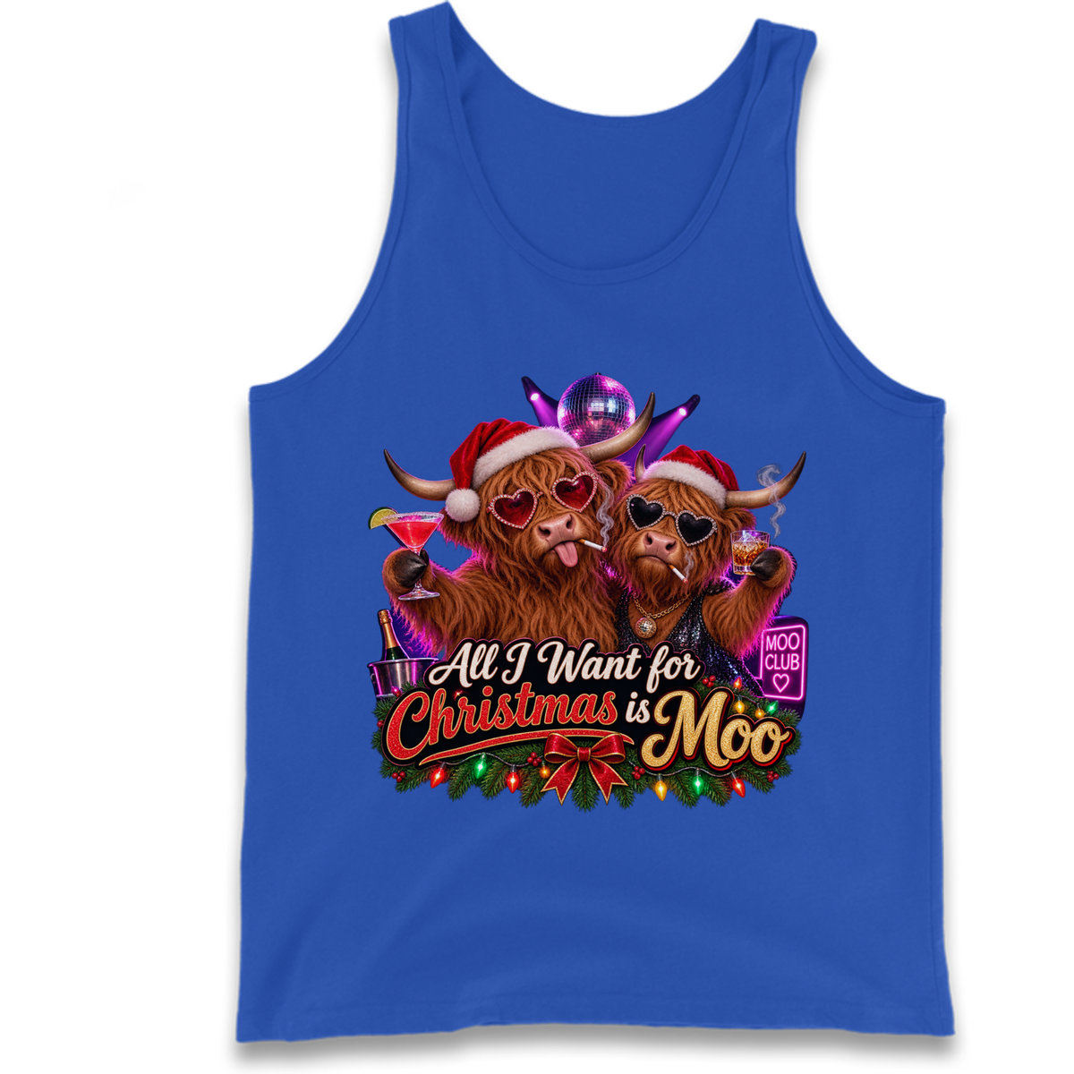 Highland Cow Christmas Tank Top