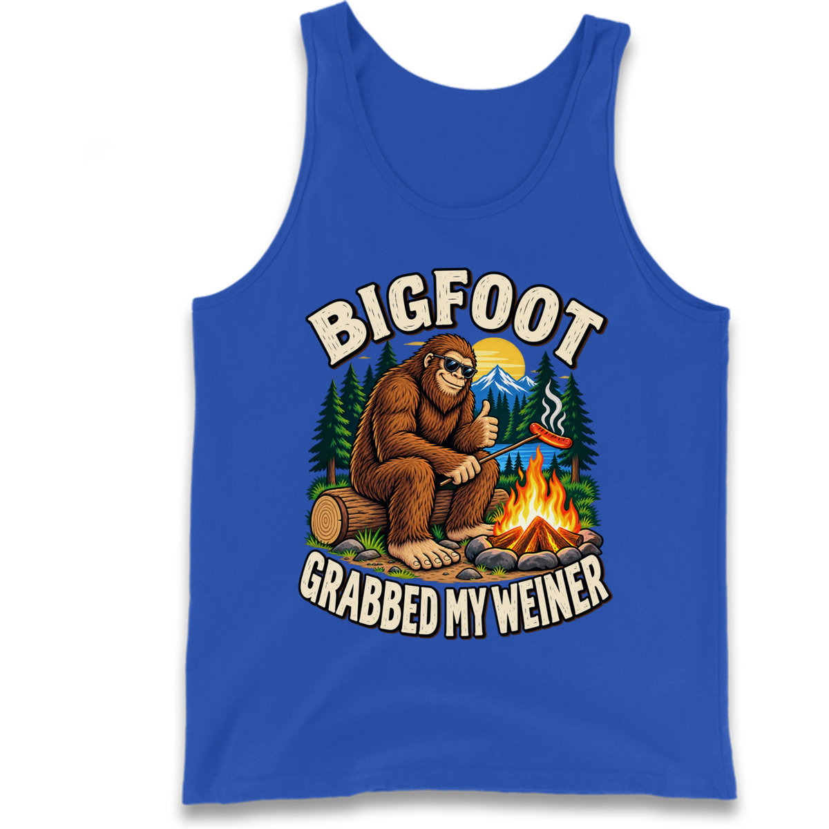 Bigfoot Grabbed My Weiner Camping Tank Top