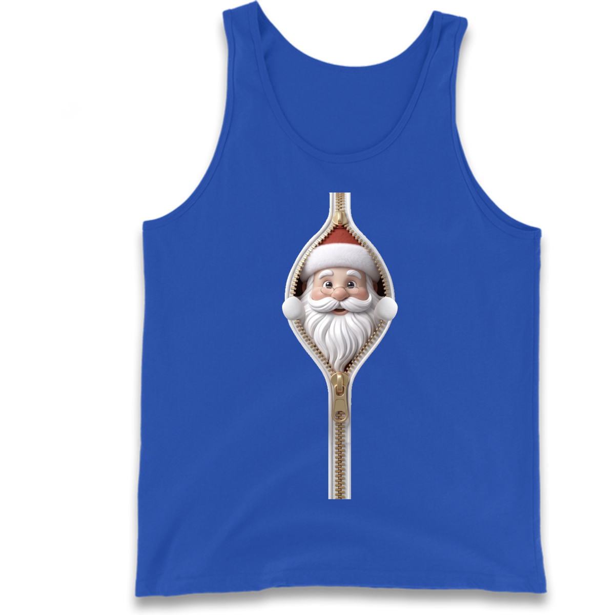 Santa Face Novelty Tank Top