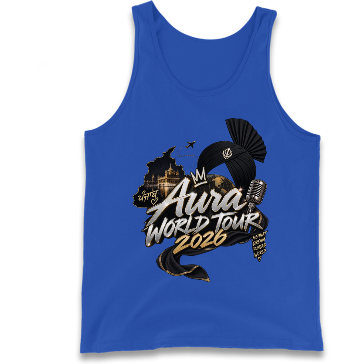 Diljit Dosanjh Aura World Tour 2026 Tank Top