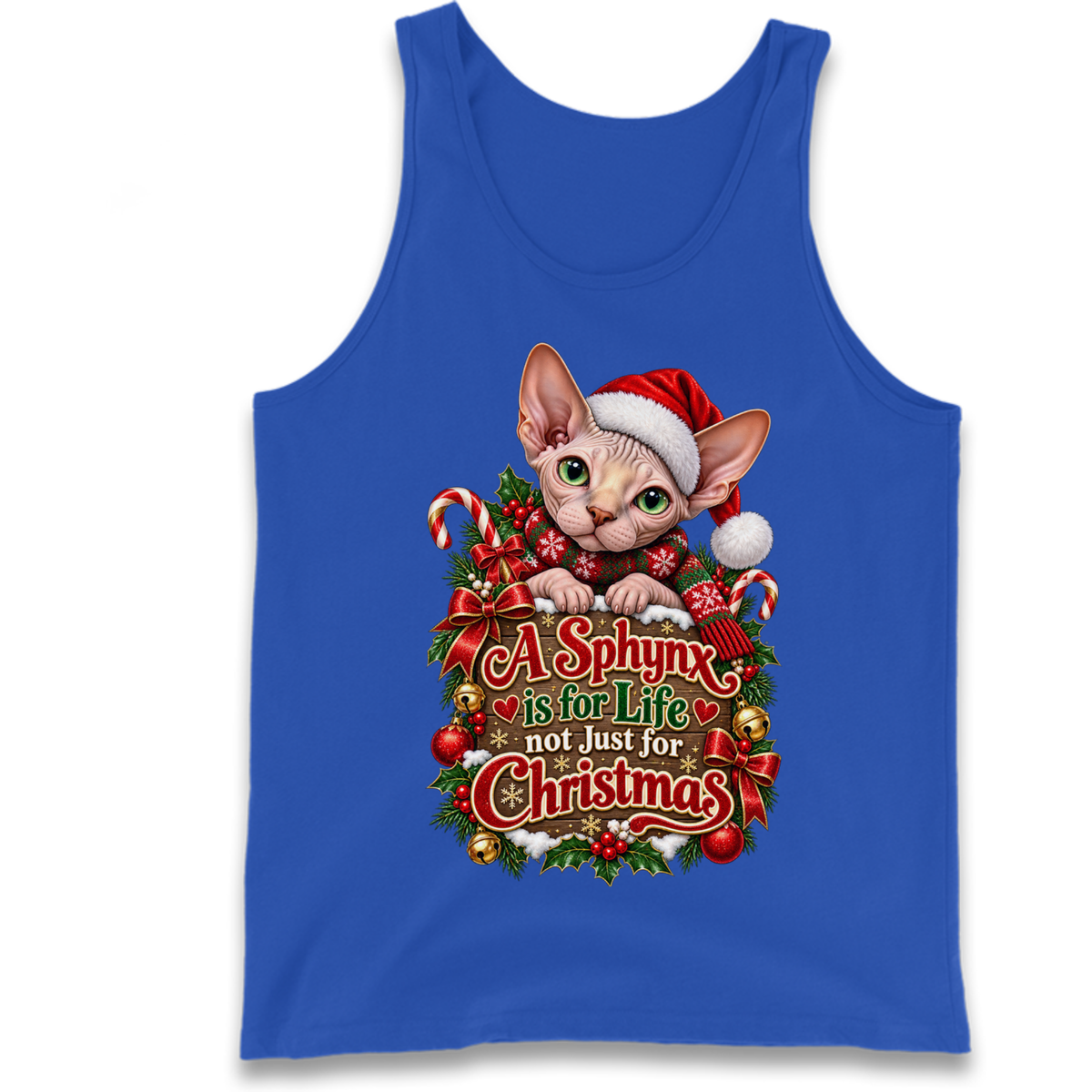 Sphynx Cat Christmas Tank Top
