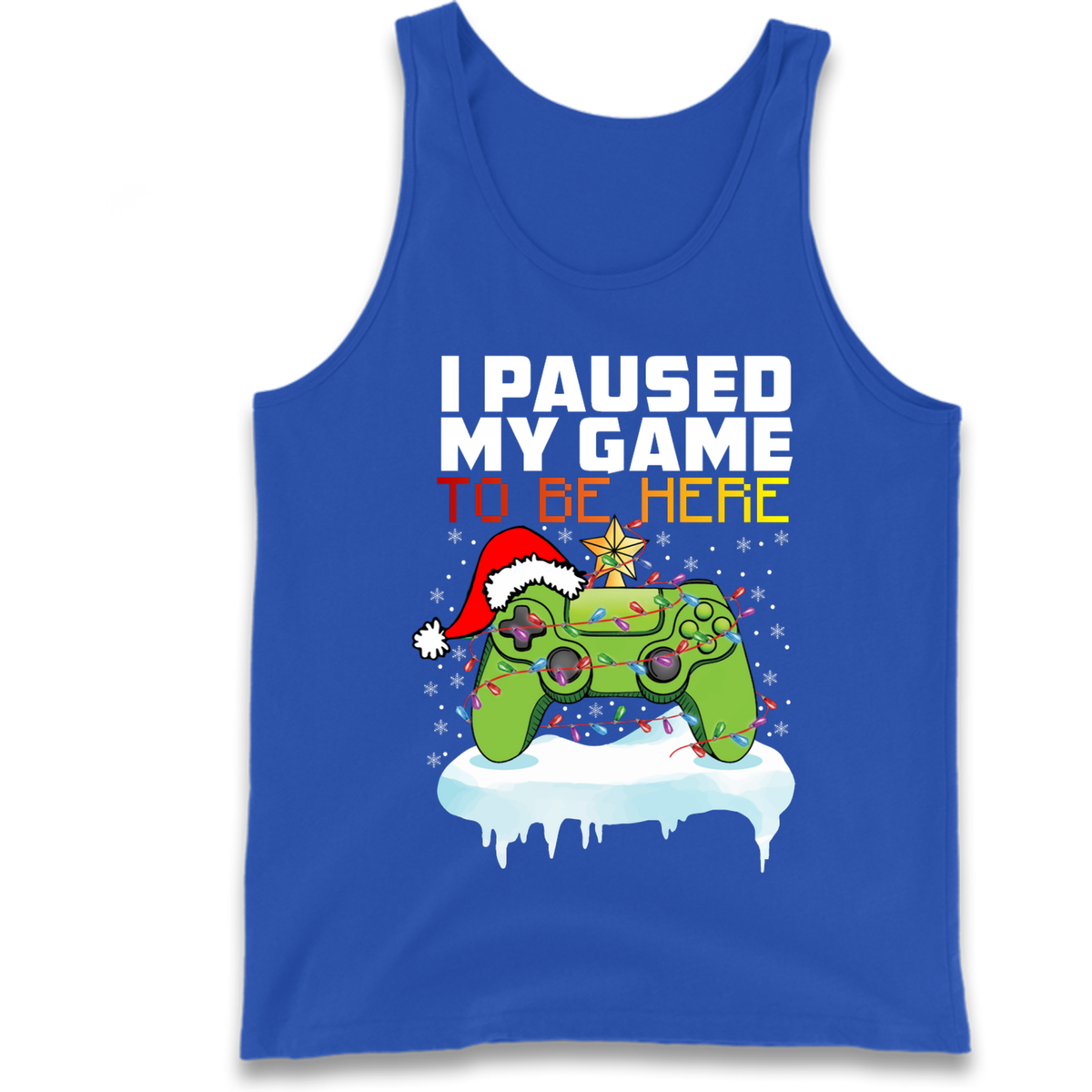 I Paused My Game Christmas Tank Top